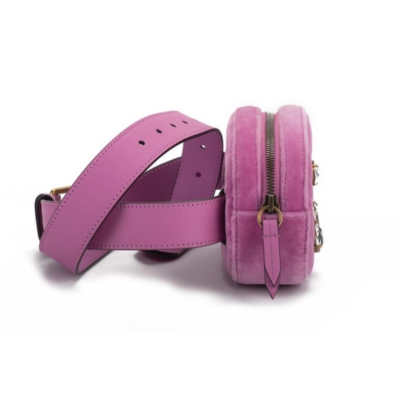 Limited Edition Gucci Pink Velvet with crystals beltbag: size 85cm 34” - Picture 4 of 6